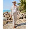 imageWULFUL Mens 2 Piece Slim Fit Suit Set One Button Casual Blazer Jacket Pants SetClassic Fit Suits for Men Wedding BusinessChampagne