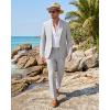 imageWULFUL Mens 2 Piece Slim Fit Suit Set One Button Casual Blazer Jacket Pants SetClassic Fit Suits for Men Wedding BusinessLight Gray