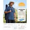 imageWULFUL Mens Sun Protection Fishing Shirts UPF 50 Lightweight Quick Dry Cooling Short Sleeve Shirts for Work Hiking SafariBlue