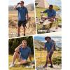 imageWULFUL Mens Sun Protection Fishing Shirts UPF 50 Lightweight Quick Dry Cooling Short Sleeve Shirts for Work Hiking SafariBlue