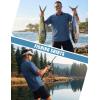 imageWULFUL Mens Sun Protection Fishing Shirts UPF 50 Lightweight Quick Dry Cooling Short Sleeve Shirts for Work Hiking SafariBlue