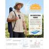imageWULFUL Mens Sun Protection Fishing Shirts UPF 50 Lightweight Quick Dry Cooling Short Sleeve Shirts for Work Hiking SafariKhaki