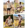 imageWULFUL Mens Sun Protection Fishing Shirts UPF 50 Lightweight Quick Dry Cooling Short Sleeve Shirts for Work Hiking SafariKhaki
