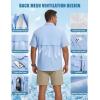 imageWULFUL Mens Sun Protection Fishing Shirts UPF 50 Lightweight Quick Dry Cooling Short Sleeve Shirts for Work Hiking SafariLight Blue