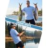 imageWULFUL Mens Sun Protection Fishing Shirts UPF 50 Lightweight Quick Dry Cooling Short Sleeve Shirts for Work Hiking SafariLight Blue