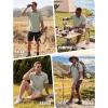 imageWULFUL Mens Sun Protection Fishing Shirts UPF 50 Lightweight Quick Dry Cooling Short Sleeve Shirts for Work Hiking SafariSage Green
