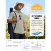 imageWULFUL Mens Sun Protection Fishing Shirts UPF 50 Lightweight Quick Dry Cooling Short Sleeve Shirts for Work Hiking SafariSage Green