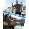 imageWULFUL Mens Sun Protection Fishing Shirts UPF 50 Lightweight Quick Dry Cooling Short Sleeve Shirts for Work Hiking SafariShadow Grey