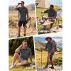 imageWULFUL Mens Sun Protection Fishing Shirts UPF 50 Lightweight Quick Dry Cooling Short Sleeve Shirts for Work Hiking SafariShadow Grey