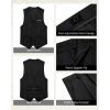 imageWULFUL Boys 5 Pieces Tuxedo Suit Set Kids Suits Shawl Collar Jacket Pant Vest and Bow Tie for Wedding Ring Bearer Party PromBlack