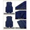 imageWULFUL Boys 5 Pieces Tuxedo Suit Set Kids Suits Shawl Collar Jacket Pant Vest and Bow Tie for Wedding Ring Bearer Party PromNavy