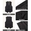 imageWULFUL Boys Formal Suit SetSlim Fit Tuxedo Wedding Suit 616 Years with Adjustable WaistBlack