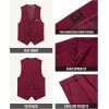 imageWULFUL Boys Formal Suit SetSlim Fit Tuxedo Wedding Suit 616 Years with Adjustable WaistRed