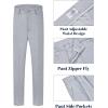 imageWULFUL Boys Slim Fit Suit 3 PiecesJacket Pants ShirtSummer Suit Set for Teens Boys Wedding BeachGrey