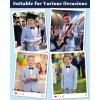 imageWULFUL Boys Slim Fit Suit 3 PiecesJacket Pants ShirtSummer Suit Set for Teens Boys Wedding BeachLight Blue