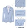 imageWULFUL Boys Slim Fit Suit 3 PiecesJacket Pants ShirtSummer Suit Set for Teens Boys Wedding BeachLight Blue