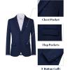 imageWULFUL Boys Slim Fit Suit 3 PiecesJacket Pants ShirtSummer Suit Set for Teens Boys Wedding BeachNavy