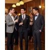 imageWULFUL Mens 3 Piece Slim Fit Suit Set Stretch One Button Blazer Jacket Vest amp Pants Tuxedo for Party Wedding BusinessBlack