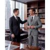 imageWULFUL Mens 3 Piece Slim Fit Suit Set Stretch One Button Blazer Jacket Vest amp Pants Tuxedo for Party Wedding BusinessDark Grey