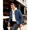 imageWULFUL Mens Lightweight Bomber Jacket Casual Windbreaker Zip Up Coat Spring Fall Streetwear with Pockets for Travel WorkBlue