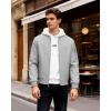 imageWULFUL Mens Lightweight Bomber Jacket Casual Windbreaker Zip Up Coat Spring Fall Streetwear with Pockets for Travel WorkLight Grey