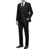 imageWULFUL Mens 3 Piece Slim Fit Suit Set Stretch One Button Blazer Jacket Vest amp Pants Tuxedo for Party Wedding BusinessBlack