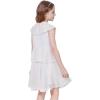 imageWULFUL Girls Sequin Dress Sparkly Party Aline Flutter Neckline DualLayer Holiday Prom Formal Dresses 512YMulticoloured White