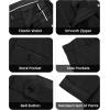 imageWULFUL Mens Slim Fit 2 Piece Suit One Button Solid Blazer Business Party Jacket Pants SetBlack