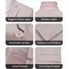 imageWULFUL Mens Slim Fit 2 Piece Suit One Button Solid Blazer Business Party Jacket Pants SetKhaki