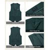 image:imageWULFUL Boys 5 Pieces Tuxedo Suit Set Kids Suits Shawl Collar Jacket Pant Vest Bow Tie for Wedding Ring Bearer Party PromDeep Green