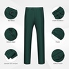 image:imageMens 2 Piece Slim Fit Suit Set One Button Blazer Solid Jacket Pants Tuxedo Set Suits for Prom Party Wedding amp BusinessBlackish Green