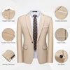 image:imageMens 2 Piece Slim Fit Suit Set One Button Blazer Solid Jacket Pants Tuxedo Set Suits for Prom Party Wedding amp BusinessLight Brown