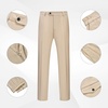image:imageMens 2 Piece Slim Fit Suit Set One Button Blazer Solid Jacket Pants Tuxedo Set Suits for Prom Party Wedding amp BusinessLight Brown
