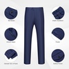 image:imageMens 2 Piece Slim Fit Suit Set One Button Blazer Solid Jacket Pants Tuxedo Set Suits for Prom Party Wedding amp BusinessNavy