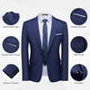 image:imageMens 2 Piece Slim Fit Suit Set One Button Blazer Solid Jacket Pants Tuxedo Set Suits for Prom Party Wedding amp BusinessNavy