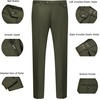 image:imageWULFUL Mens 3 Piece Slim Fit Suit Set Two Button Blazer Jacket Vest Pants Tuxedo Set for Party Wedding and Business Brown