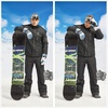 image:imageWULFUL Mens Winter Coats Waterproof Ski Jacket Warm Windproof Winter Windbreaker Jackets for Men with HoodBlack0050