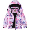 image:imageWULFUL Girls Waterproof Ski Jacket Warm Fleece Hooded Winter Snow CoatPinksnow