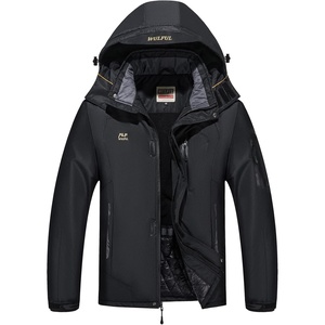 image:imageWULFUL Mens Winter Coats Waterproof Ski Jacket Warm Windproof Winter Windbreaker Jackets for Men with HoodBlack0050