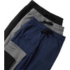 image:imageWULFUL 3 Pack Boys Sweatpants Fleece Athletic Workout Pants Boys Joggers with Zipper Pockets Size 420BlackDark GreyNavy