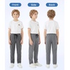 image:imageWULFUL 3 Pack Boys Sweatpants Fleece Athletic Workout Pants Boys Joggers with Zipper Pockets Size 420BlackDark GreyRed