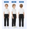 image:imageWULFUL 3 Pack Boys Sweatpants Fleece Athletic Workout Pants Boys Joggers with Zipper Pockets Size 420BlackLight GreyNavy