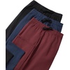 image:imageWULFUL 3 Pack Boys Sweatpants Fleece Athletic Workout Pants Boys Joggers with Zipper Pockets Size 420BlackNavyRed
