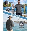 image:imageWULFUL Mens Sun Protection Fishing Shirts UPF 50 Lightweight Quick Dry Cooling Long Sleeve Shirts for Work Hiking SafariGrey