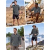 image:imageWULFUL Mens Sun Protection Fishing Shirts UPF 50 Lightweight Quick Dry Cooling Long Sleeve Shirts for Work Hiking SafariGrey