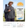 image:imageWULFUL Mens Sun Protection Fishing Shirts UPF 50 Lightweight Quick Dry Cooling Long Sleeve Shirts for Work Hiking SafariGrey