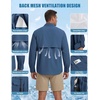 image:imageWULFUL Mens Sun Protection Fishing Shirts UPF 50 Lightweight Quick Dry Cooling Long Sleeve Shirts for Work Hiking SafariOcean Blue