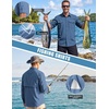 image:imageWULFUL Mens Sun Protection Fishing Shirts UPF 50 Lightweight Quick Dry Cooling Long Sleeve Shirts for Work Hiking SafariOcean Blue