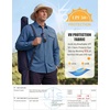 image:imageWULFUL Mens Sun Protection Fishing Shirts UPF 50 Lightweight Quick Dry Cooling Long Sleeve Shirts for Work Hiking SafariOcean Blue