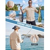image:imageWULFUL Mens Sun Protection Fishing Shirts UPF 50 Lightweight Quick Dry Cooling Long Sleeve Shirts for Work Hiking SafariSolid Khahi